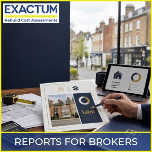 Co-branded rebuild cost report and property plans used by an insurance broker to help clients check their building sum insured.