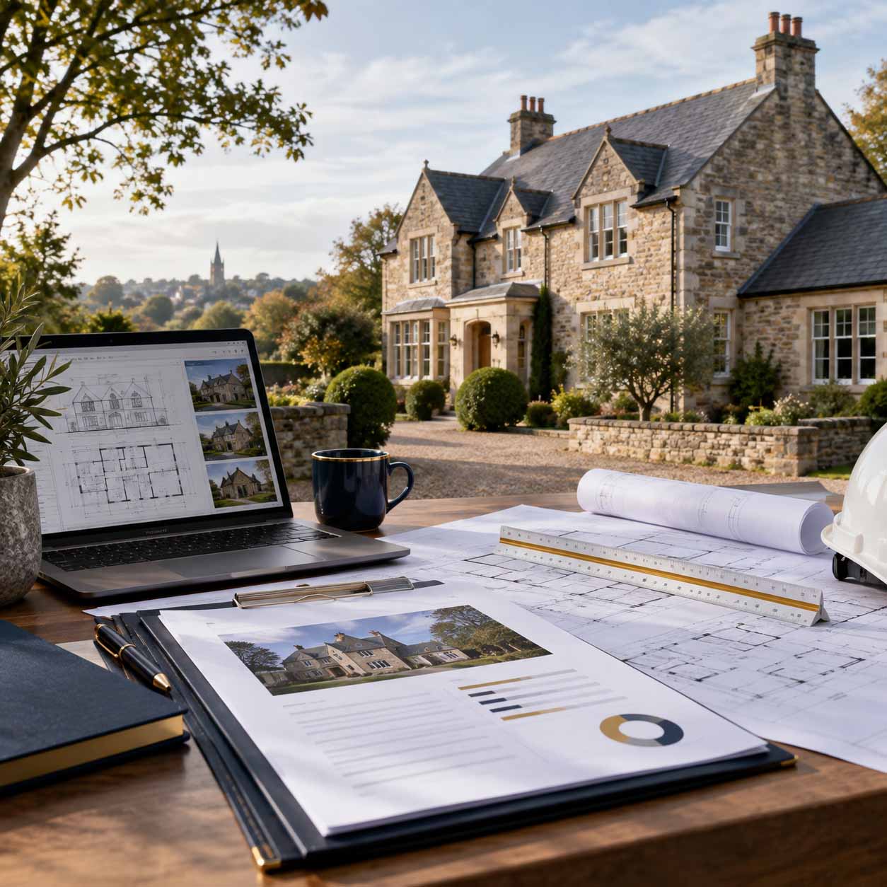 Professional Rebuild Cost Assessment with UK property, plans, report and surveying tools.
